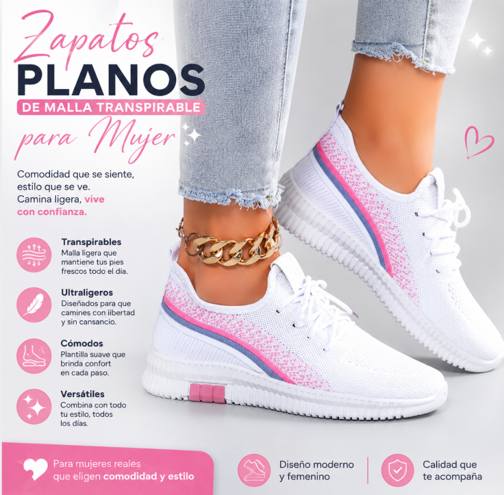 Zapatos Planos de Malla Transpirable para Mujer✨