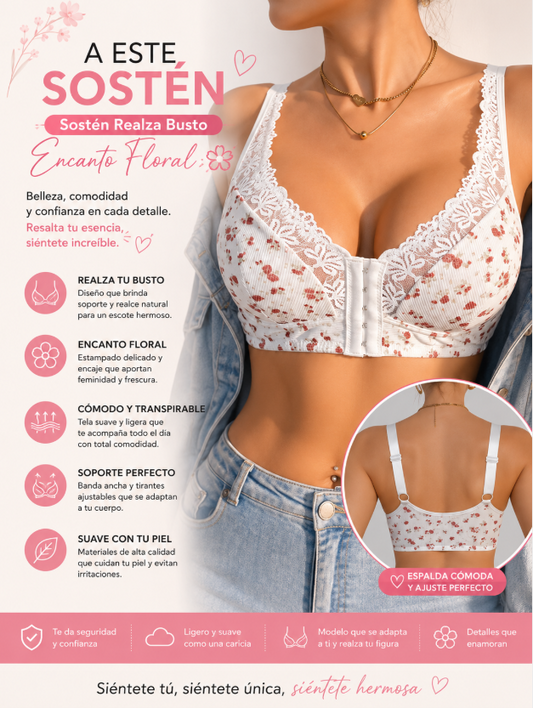 🌸 Sostén Realza Busto Encanto Floral🌸