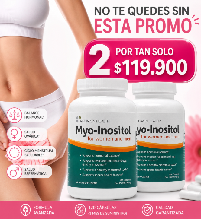 🌸 Myo-Inositol- Suplemento dietético diseñado para apoyar la salud reproductiva y el equilibrio hormonal tanto en mujeres como en hombres