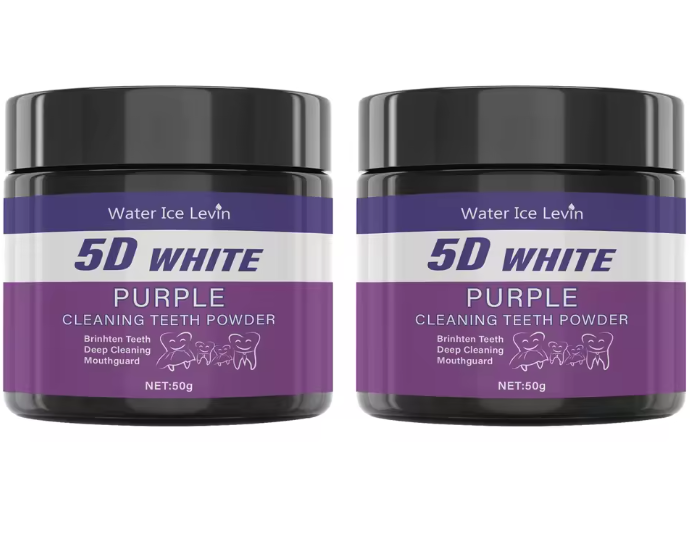 💜 5D WHITE PURPLE™ – POLVO BLANQUEADOR DENTAL INSTANTÁNEO