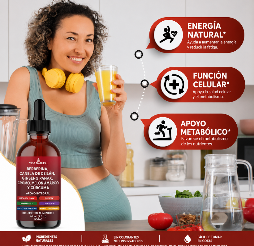 🍑 BERBERINA GLUCO SUPPORT✨Suplemento Líquido  para el Sistema Digestivo, Soporte de Salud Inmunológica-