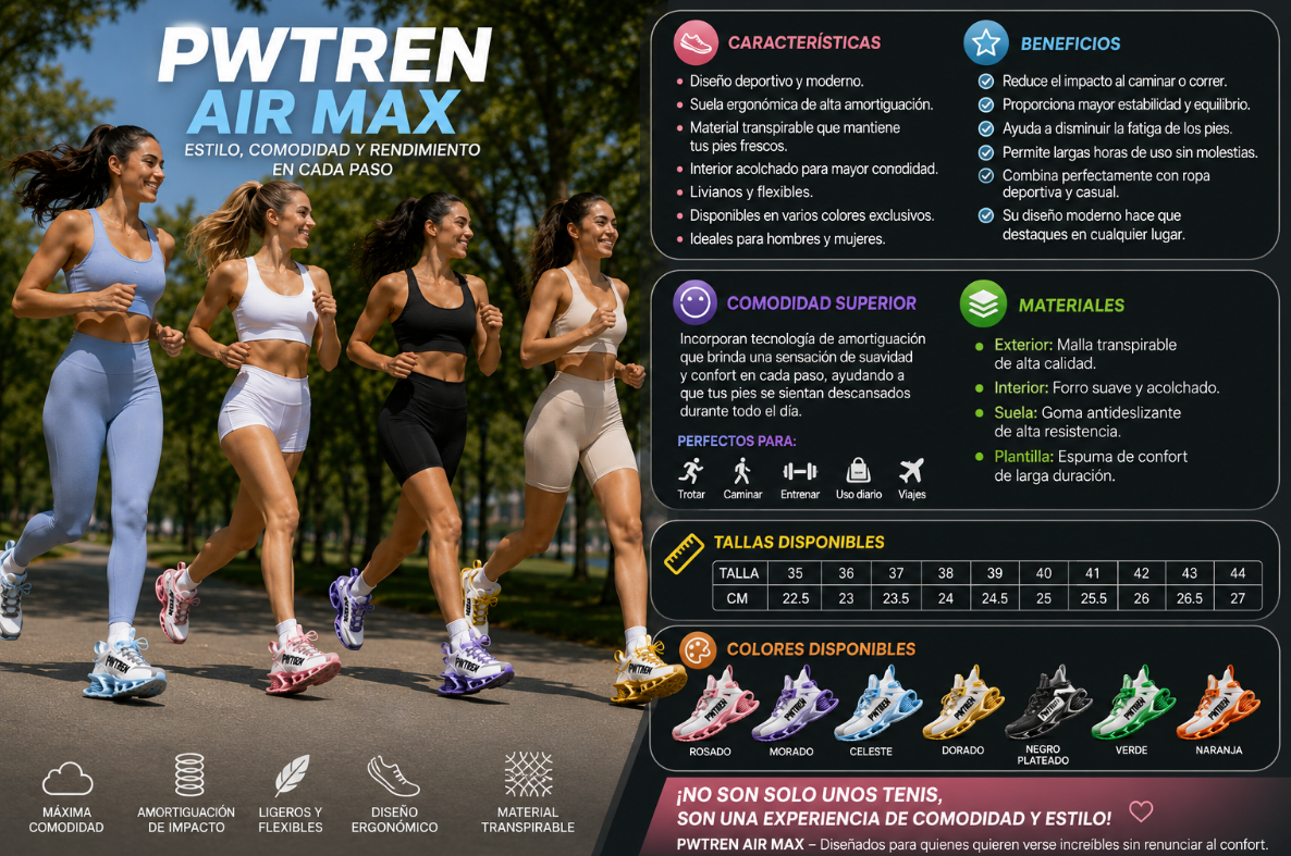 ⚡ TENNIS DEPORTIVAS PWTREN AIR MAX