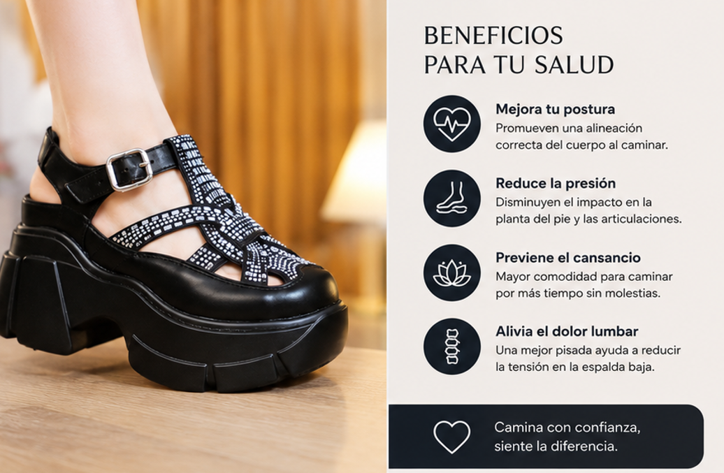 SANDALIA PLATAFORMA NOVA STEP⚡seguridad y elegancia en un solo paso⚡