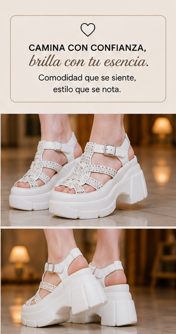 SANDALIA PLATAFORMA NOVA STEP⚡seguridad y elegancia en un solo paso⚡