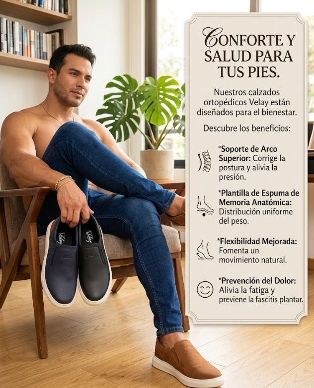 MOCASINES ORTOPEDICOS VELAY HOMBRE ✨