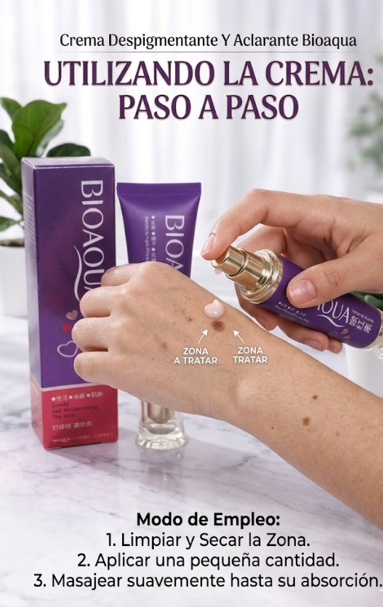 💜Crema Despigmentante y Aclarante Bioaqua✨