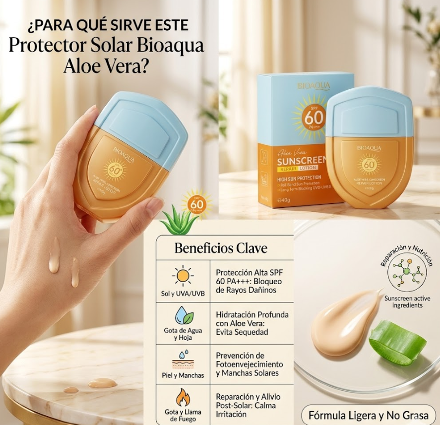 ✨Protector Solar Bioaqua Aloe Vera☀️