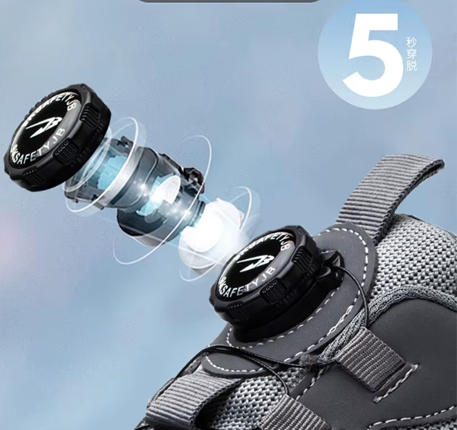 Zapatos de Seguridad Premium con Botón Giratorio✨