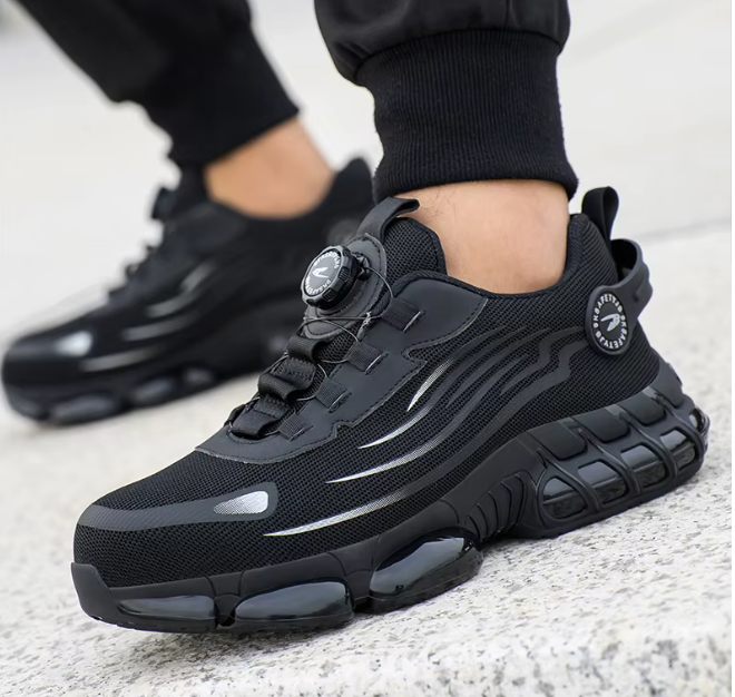 Zapatos de Seguridad Premium con Botón Giratorio✨