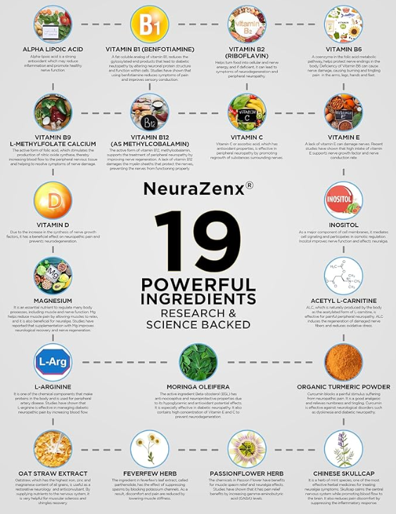 ✨Suplemento de Apoyo Nervioso y Apoyo para Neuropatía Periférica- NeuroZenX Nerve Support 600🌿
