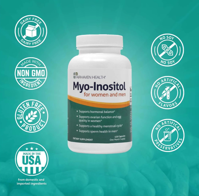 🌸 Myo-Inositol- Suplemento dietético diseñado para apoyar la salud reproductiva y el equilibrio hormonal tanto en mujeres como en hombres