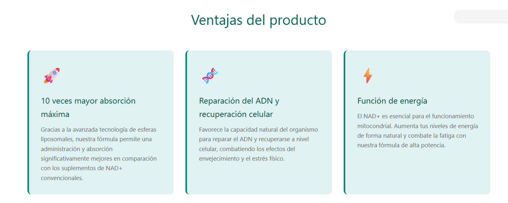 💊Cápsulas Liposomales Nad+,60 Uds,energía Celular,corazón💙