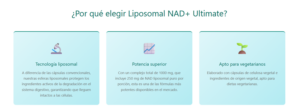 💊Cápsulas Liposomales Nad+,60 Uds,energía Celular,corazón💙