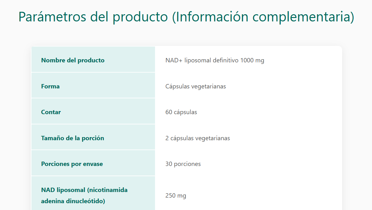 💊Cápsulas Liposomales Nad+,60 Uds,energía Celular,corazón💙