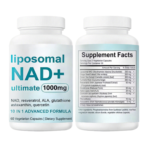 💊Cápsulas Liposomales Nad+,60 Uds,energía Celular,corazón💙