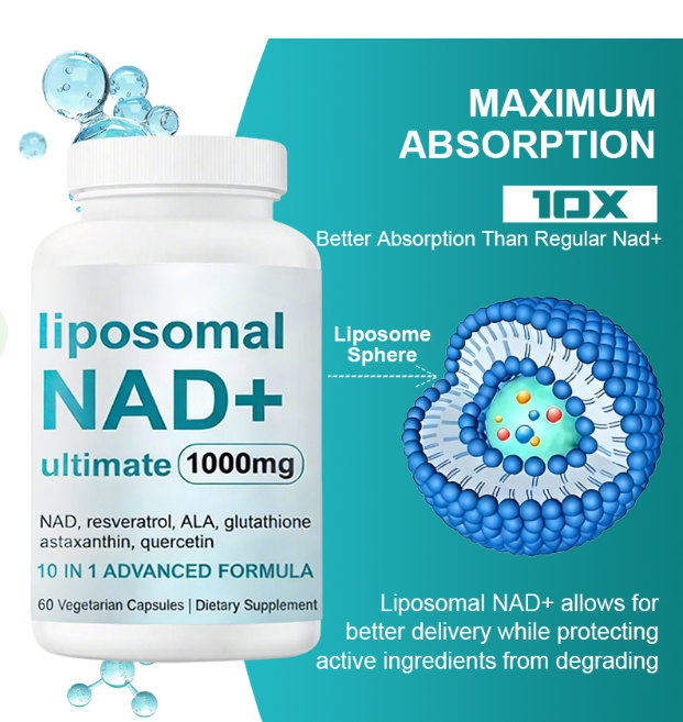 💊Cápsulas Liposomales Nad+,60 Uds,energía Celular,corazón💙