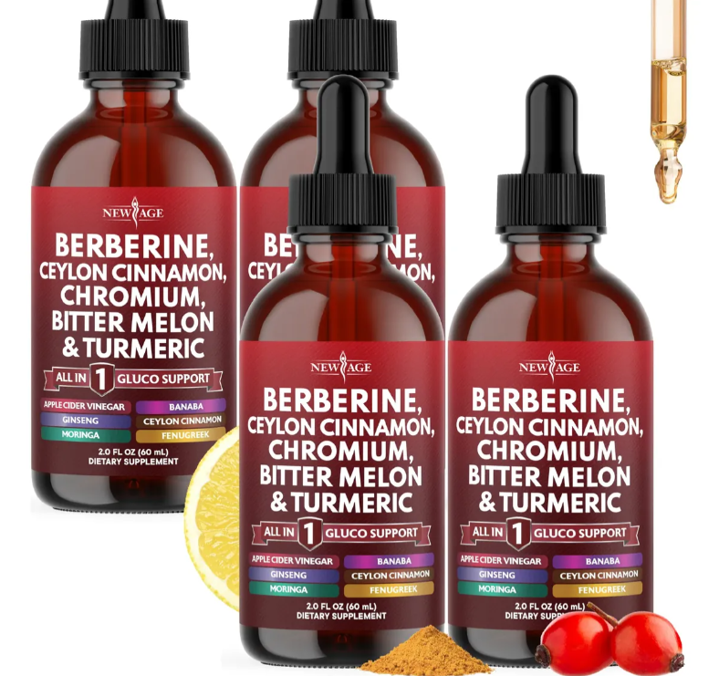 🍑 BERBERINA GLUCO SUPPORT✨Suplemento Líquido  para el Sistema Digestivo, Soporte de Salud Inmunológica-