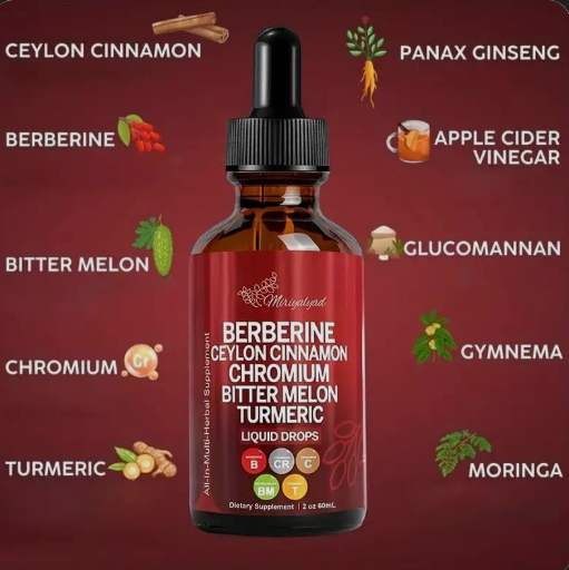 🍑Suplemento Líquido  para el Sistema Digestivo, Soporte de Salud Inmunológica- BERBERINA GLUCO SUPPORT✨