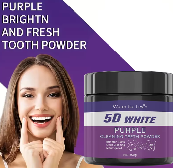💜 5D WHITE PURPLE™ – POLVO BLANQUEADOR DENTAL INSTANTÁNEO