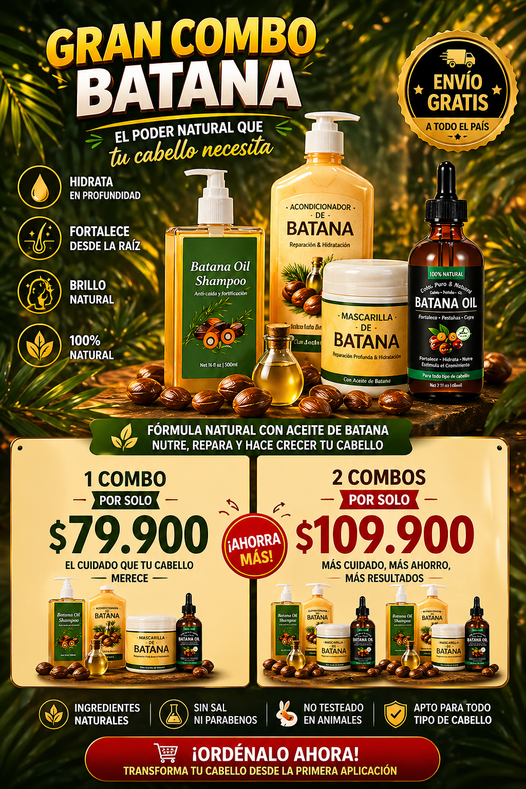 combo platino de batana