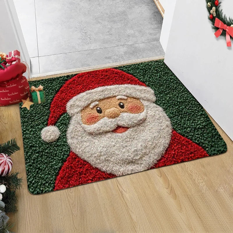 Tapete Felpudo Navideño Santa Claus