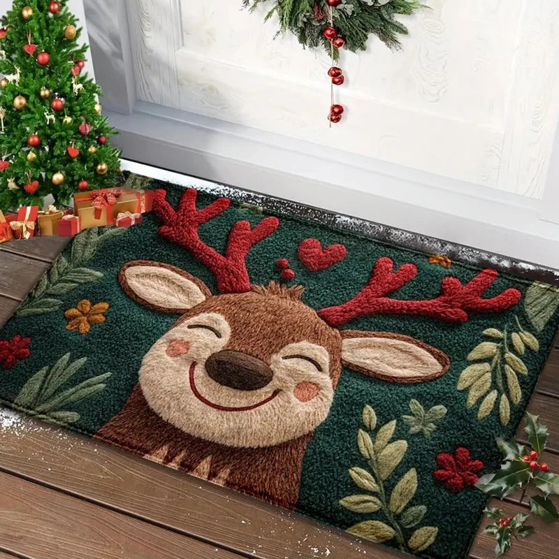 Tapete Felpudo Navideño Santa Claus