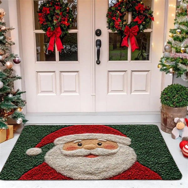 Tapete Felpudo Navideño Santa Claus