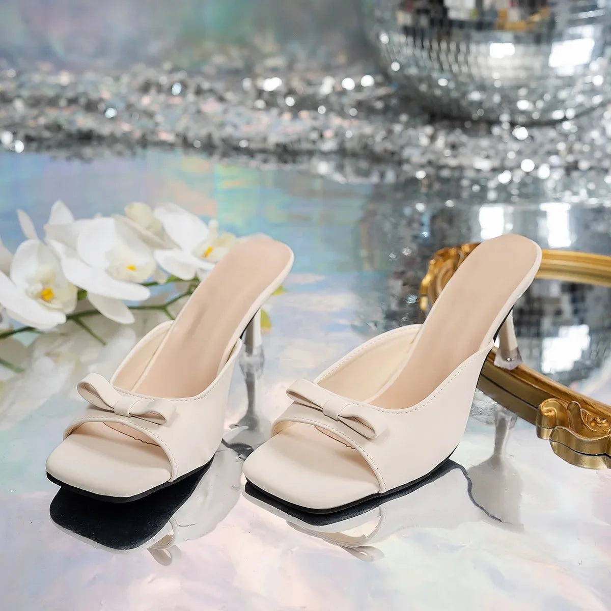 Sandalias Elegantes con Moño