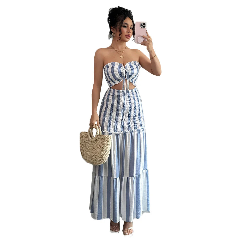 Vestido Elegante de Rayas