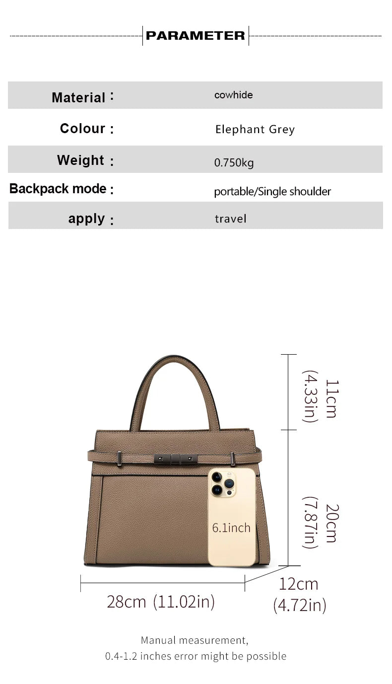 Bolso de Cuero Crown Collection