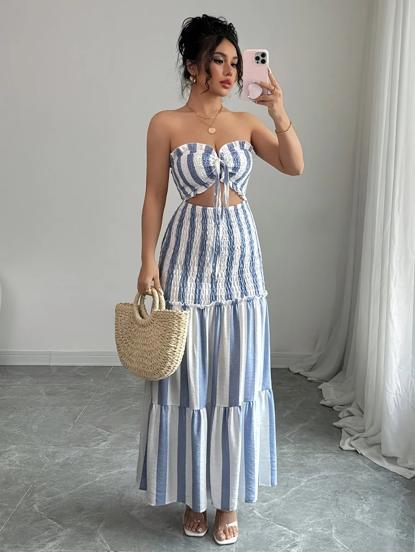 Vestido Elegante de Rayas